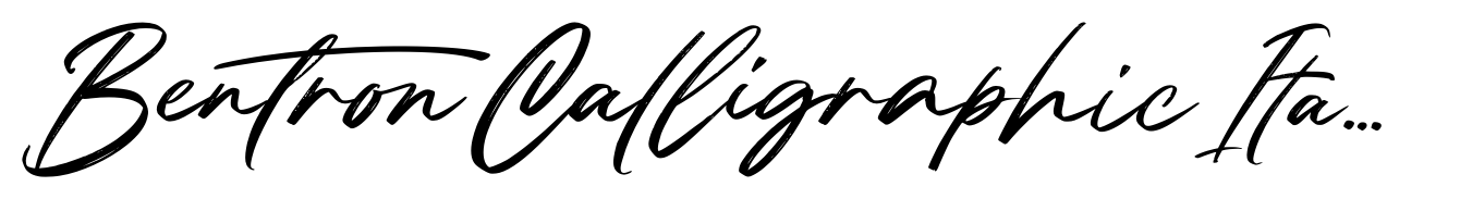 Bentron Calligraphic Italic